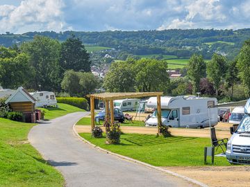 View from the hardstanding pitches