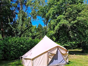 Outside of tent