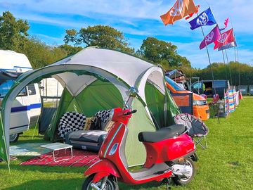 A retro-styled weekend campout