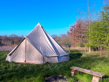 Front view of the bell tent