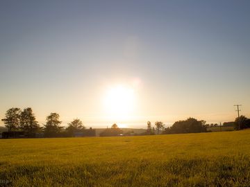 Looking across the camping field
