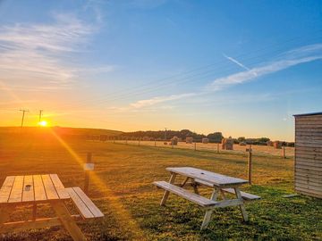 Sunset on site