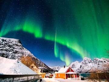 Colourful winter skies