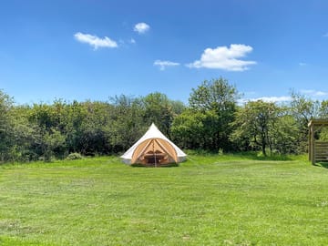 Bell tent in the sun