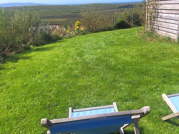 Deckchairs in the garden