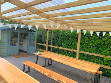 Seating deck - drinks and snacks