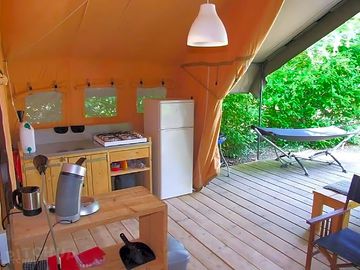 Interior with kitchenette