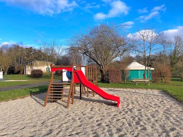Playground on sandy ground