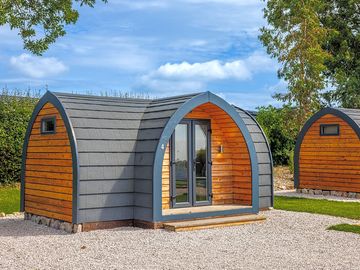 Exterior of camping pods
