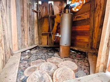Heated shower