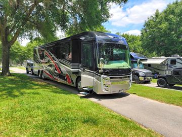 RV heading to its site