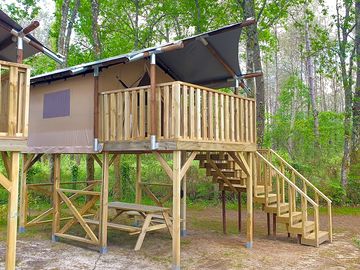 Exterior of the mini safari tent