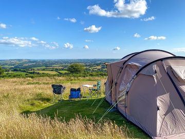 Main camping field with amazing views