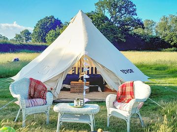 Furnished bell tent