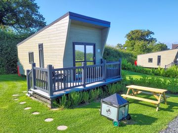 Outside pod decking