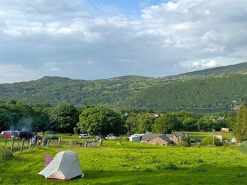 Visitor photo of the view from the top of the campsite on the top field