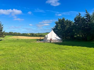 Exterior of the bell tent