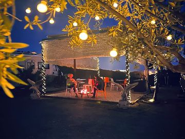 Chill out zone at night