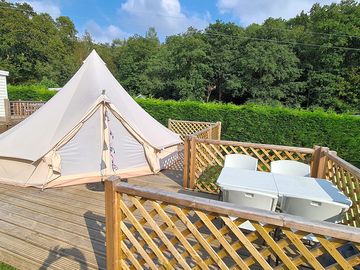 Bell tent and deck