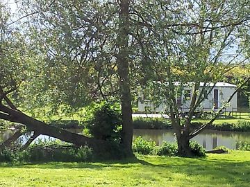 Caravans in a tranquil setting
