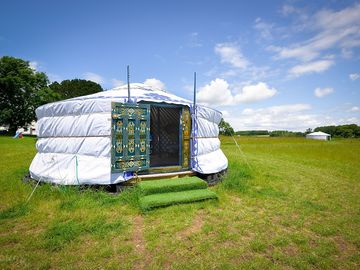 Outside of the yurt