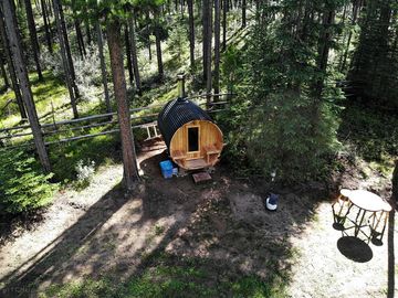 Sauna tucked among the trees