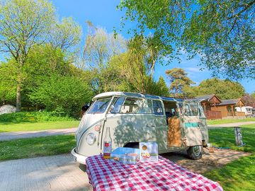 Motorhome pitch with electric point