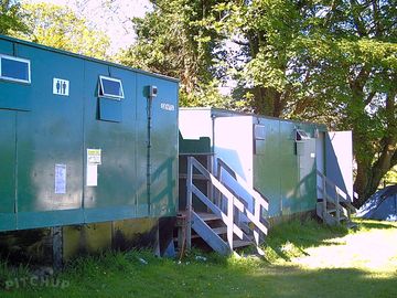 Shower and toilet units.