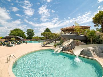 Swimming pool and slides