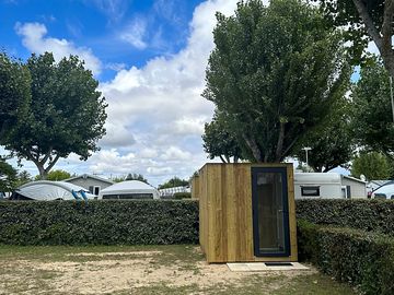 Pitch with private facilities and kitchen