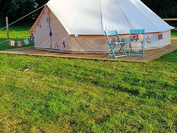 Exterior of the bell tent