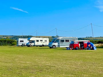 Spacious fully-serviced grass pitches