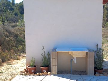 Washing-up area at sanitary building