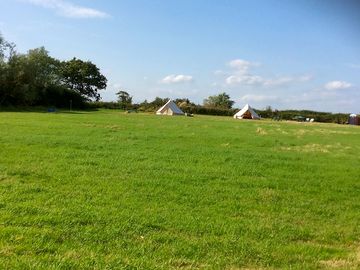 Space around the tents