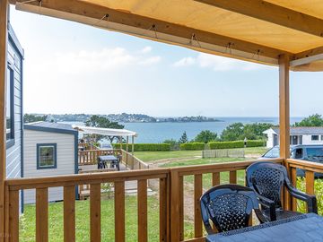 Sea view from caravan