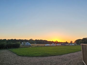 Sunset over the campsite