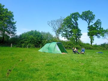 View of camping pitch