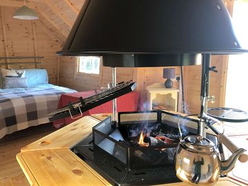 Barbecue in the cabin