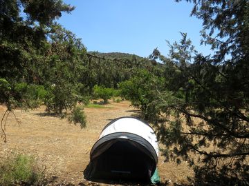 One of the places to camp facing the orange trees and the mountains