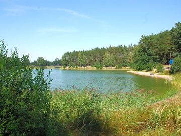 Beach area by the lake