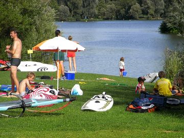 Relaxing by the lake