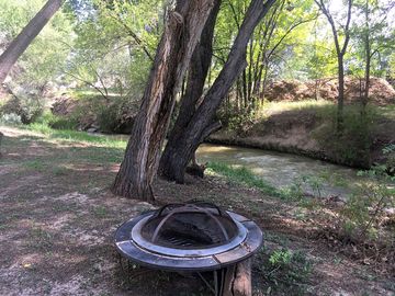 Tent area by the creek