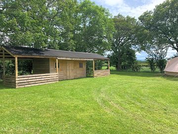 Exclusive barbecue area for each bell tent