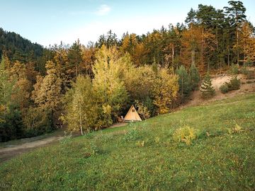 Pitch for a tent or motorhome
