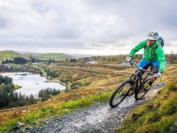 Nant yr arian bike trail 2 minutes ride from the camper van pitch