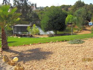 Lake with pergola
