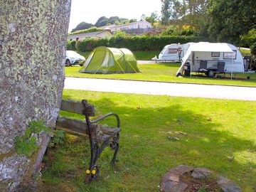 Electric grass pitch, close to the toilet/shower block