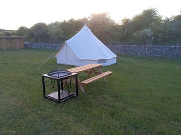 Barbecue and picnic table provided