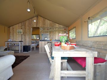 Kitchen and dining area