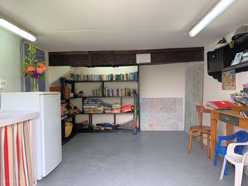On-site information room, with fridges, maps, tourist info, books and indoor games